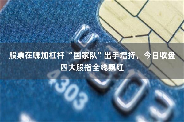 股票在哪加杠杆 “国家队”出手增持，今日收盘四大股指全线飘红
