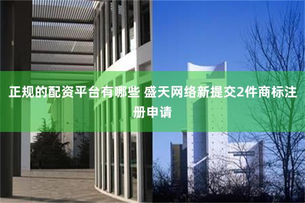 正规的配资平台有哪些 盛天网络新提交2件商标注册申请