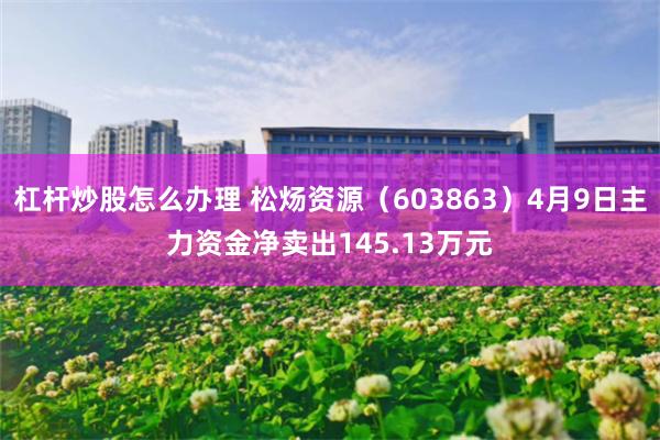 杠杆炒股怎么办理 松炀资源（603863）4月9日主力资金净卖出145.13万元