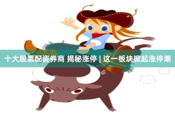十大股票配资券商 揭秘涨停 | 这一板块掀起涨停潮