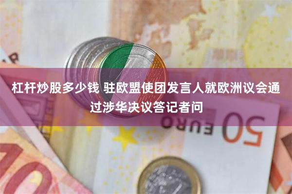 杠杆炒股多少钱 驻欧盟使团发言人就欧洲议会通过涉华决议答记者问