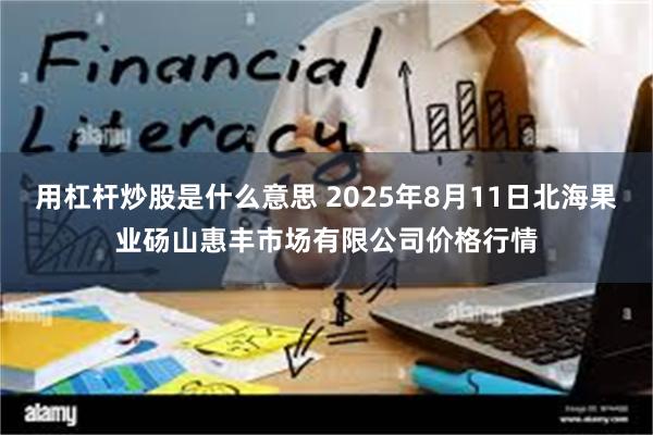 用杠杆炒股是什么意思 2025年8月11日北海果业砀山惠丰市场有限公司价格行情